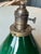 Vintage Green Glass Pendant Light With Brass Socket For Sale - Image 9 of 9