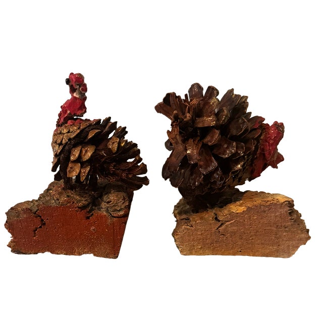American Vintage Handmade Folk Art Thanksgiving Turkeys — Set of 3 For Sale - Image 3 of 13