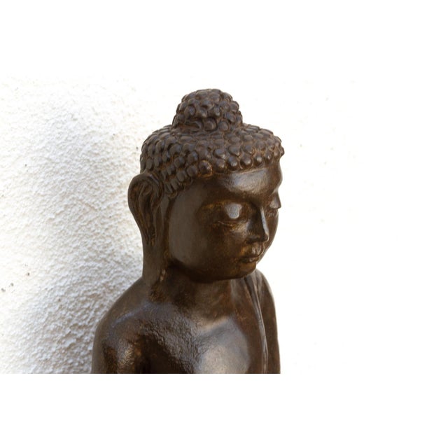 Black Stone Buddha Seated in Meditation For Sale - Image 4 of 8
