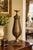 Tuscan Vintage Tuscan Gold Mosaic Pillar Candle Holder With Ornate Details For Sale - Image 3 of 5