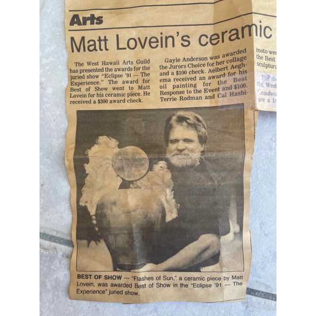 Purple Matthew Lovein Monumental Raku Studio Pottery Vase For Sale - Image 8 of 10