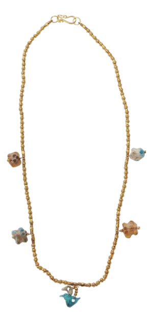 Charm Necklace W/ Roman Glass