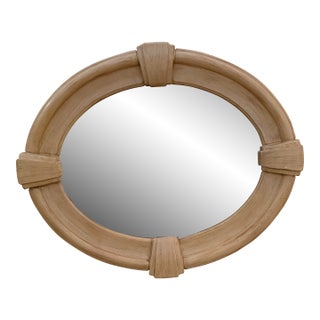 Bernhardt Furniture Carved Oval Wooden Wall Mirror 21st Century For Sale