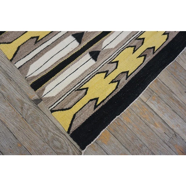 1930s Antique Gray Allover Tribal Geometric Native American Flatweave Navajo Rug For Sale In New York - Image 6 of 12