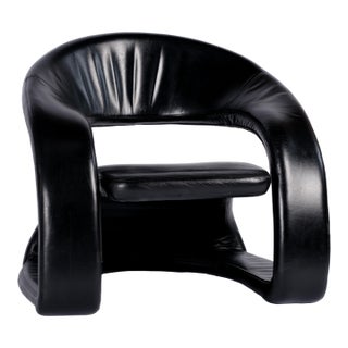 Rare Vintage Jaymar Leather Lounge Chair For Sale