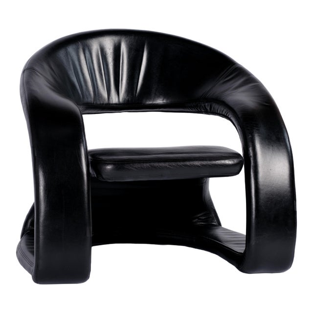 Rare Vintage Jaymar Leather Lounge Chair For Sale