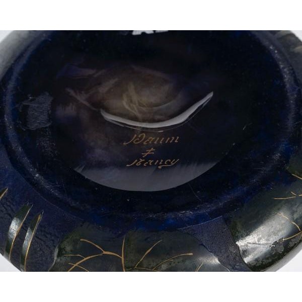 Large Roll Vase Violets by Jean Daum for Daum, 1905 For Sale - Image 4 of 5