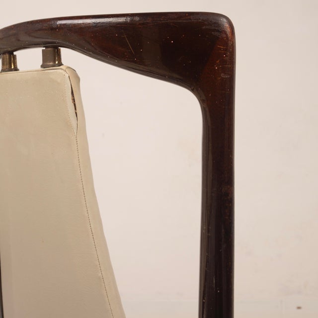 Mid-Century Modern Italian Mahogany Stained Dining Chairs by Osvaldo Borsani for Abv, 1950, Set of 6 For Sale - Image 10 of 18