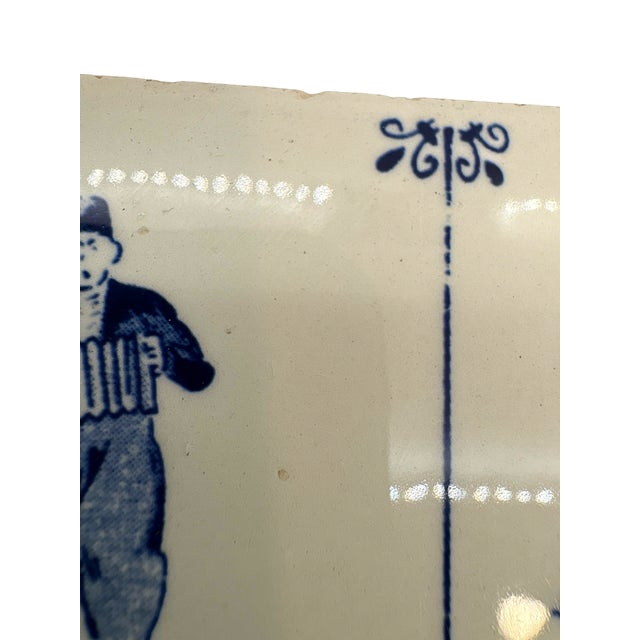 Mid 20th Century Delft V&b Mettlach Blue and White Tile For Sale In Indianapolis - Image 6 of 8