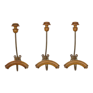 Antique French Coat/Hat Hooks Set of 3