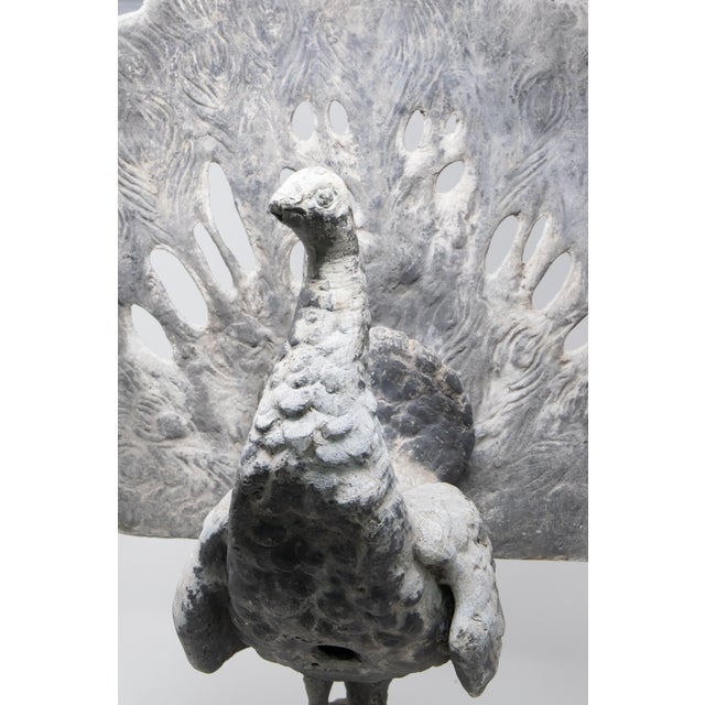 Pewter Peacock Garden Statue For Sale In Nashville - Image 6 of 13