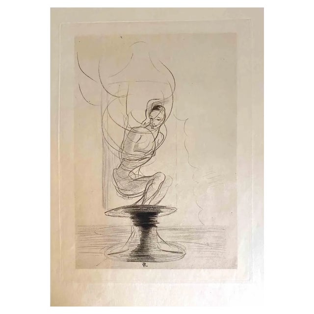 After Odilon Redon, Illustration from the Series Les Fleurs du Mal, 1923, Etching For Sale
