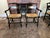 Set of Six Vintage L. Hitchcock Late Federal Style Grain-Painted & Gilt-Stenciled "Fancy" Rush Seat Armchairs Frame is...