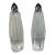 1950s Mid-Century Art Deco Tall Cut Crystal Glass Salt & Pepper Shakers- a Pair For Sale