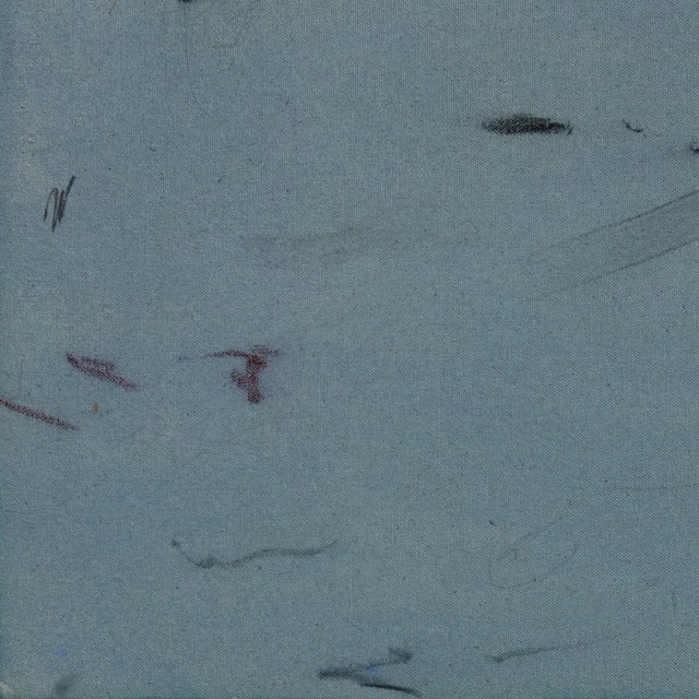 Ice Cube - Abstract Cool Blue Tone Modern Textural Painting on Canvas Original Artwork by Taylour Martin For Sale - Image 4 of 9