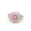 Natural 0.71 cts pink sapphire & 1.11 cts diamond ring 18k gold For Sale In New York - Image 6 of 18