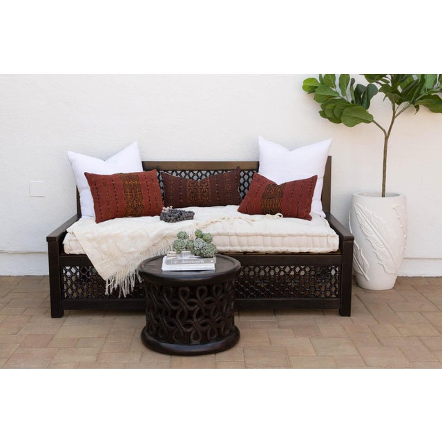 Floral Carved Jali Sofa For Sale - Image 12 of 12