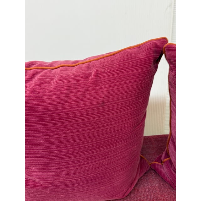 Design Plus Gallery presents a Pair of Magenta/Berry Throw Pillows by Susan Lund Chastain. The pillows are oversized and...