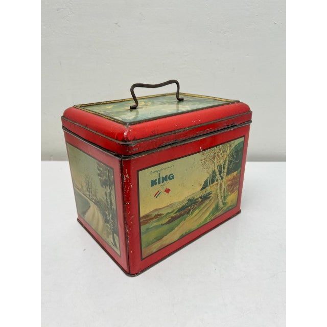 King Peppermint Shop Tin 1920s-1930s from the Peppermint Factory Tonnema & Co. in Sneek Netherlands (since 1902) The main...