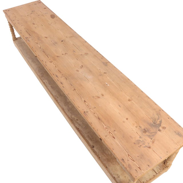 A Large French Pine Drapers Table, 19th C. For Sale - Image 4 of 7
