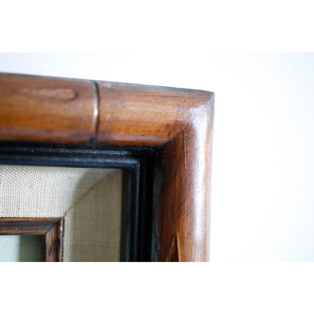 1960s Mid-Century Bamboo Framed Nautical Chinoiserie Painting For Sale - Image 11 of 12