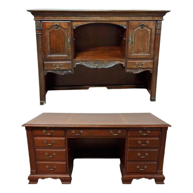 Thomasville French Provincial Executive Desk & Hutch Combo For Sale