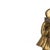 Sculpture - Pierrot - 19th Century - in gilded bronze. French 19th/20th century; gilded bronze sculpture; celluloid head...