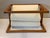 Wood Vintage Danish Modern Teak & Linen Double Pocket Magazine Holder For Sale - Image 7 of 10
