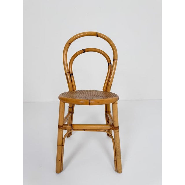 Mid-Century Italian Bent Bamboo and Vienna Cane Dining Chairs, 1960s, Set of 5 For Sale - Image 13 of 18