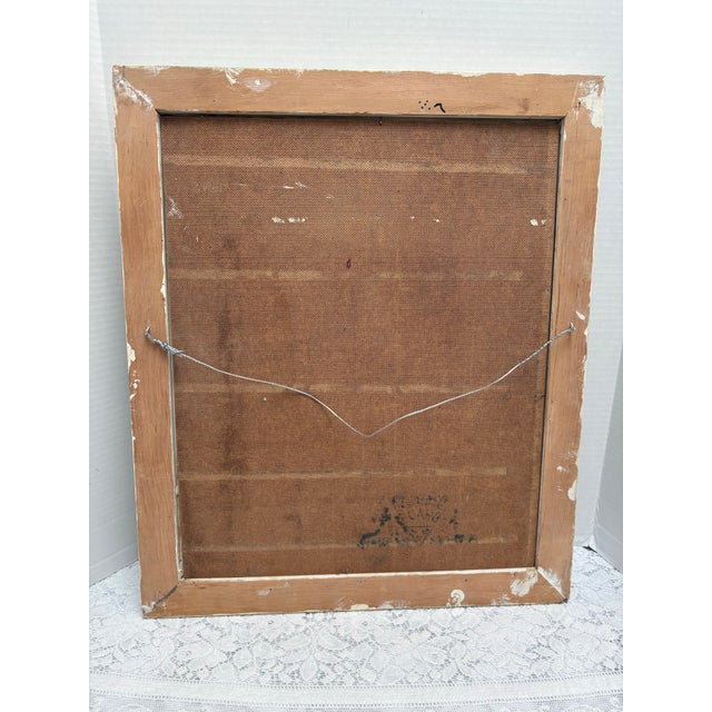 1970s Midcentury Framed Painting of Fruit and Flowers Still Life For Sale - Image 5 of 7