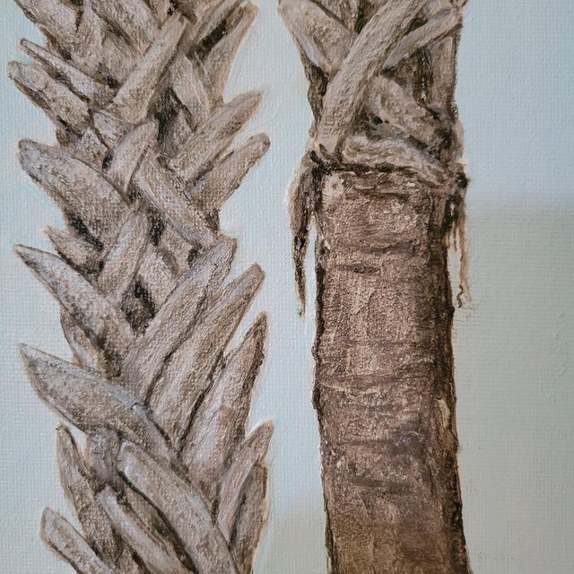 Acrylic Painting Texas Palmetto Palms by Cynthia Geyer For Sale - Image 4 of 5