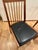 Pair of Organic Modernism Brooklyn, NY dining chairs. Walnut and black leather seats. Good condition