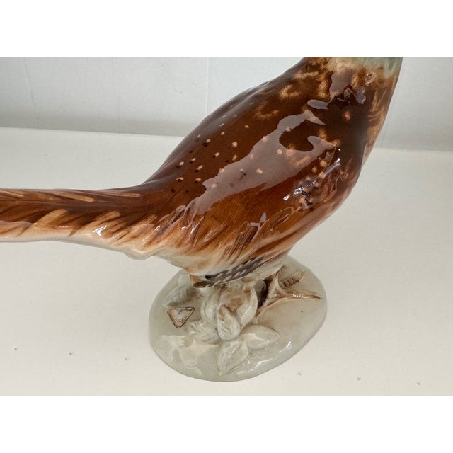 Porcelain Pheasant Statue from Royal Dux, 1960s For Sale - Image 9 of 11