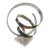 Dan Murphy Aluminum Sculpture, Mid-Century Modern, Lucite Base, 1979 For Sale