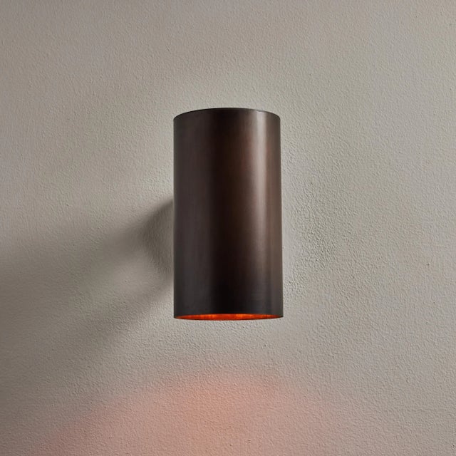 Mid-Century Modern Hans-Agne Jakobsson C627/110 'Rulle' Brown Patinated Outdoor Sconce For Sale - Image 3 of 12