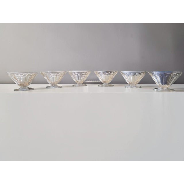 Baccarat - 6 crystal champagne coupes, rex pattern, circa 1920/30, art deco h. 6 cm, d. 10 cm i have official proof of...