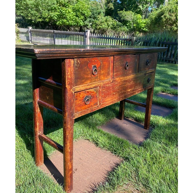 Antique Chinoiserie Style Console Table For Sale - Image 4 of 16
