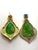 Bochic “Capri” Vintage Emerald, Tourmaline & Diamond Earrings Set In 18K Gold & Silver For Sale - Image 9 of 13