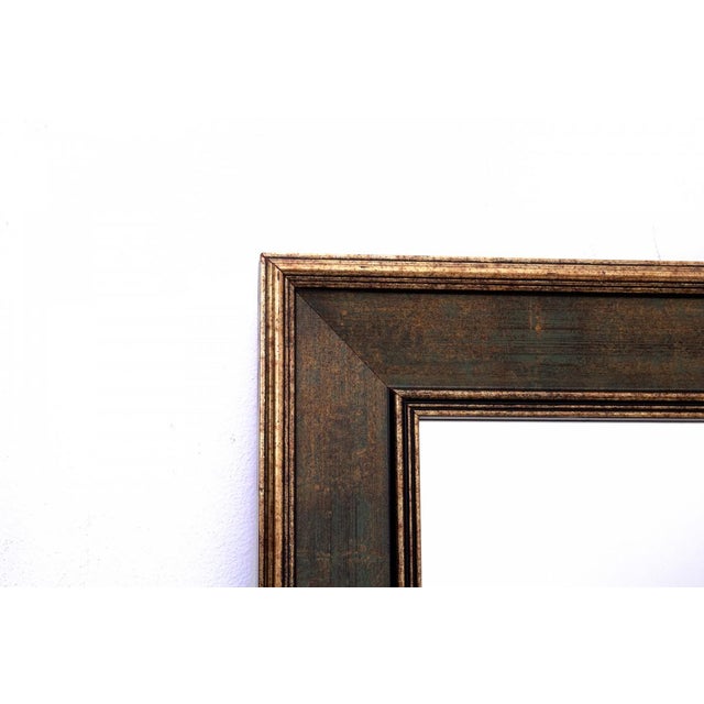 Gold Glass & Wood Mirror For Sale - Image 3 of 4