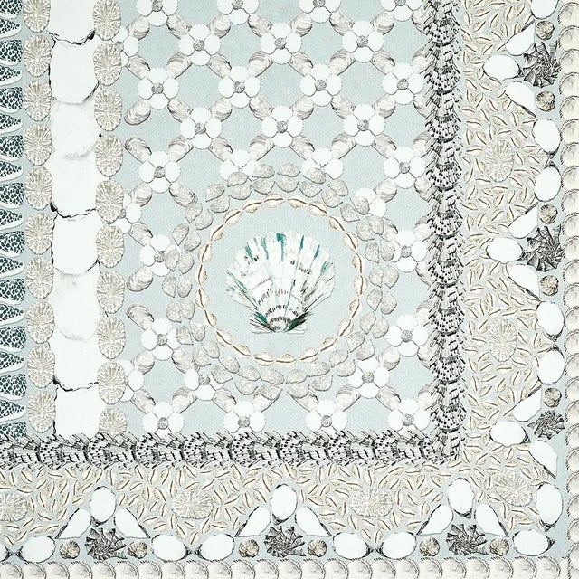 Not Yet Made - Made To Order Sample - Schumacher X Mary McDonald Shell Grotto Panel A in Seafoam For Sale - Image 5 of 6