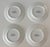 This set of four vintage Restoration Hardware appetizer plates feature artwork of four gourmet European cheeses and the...