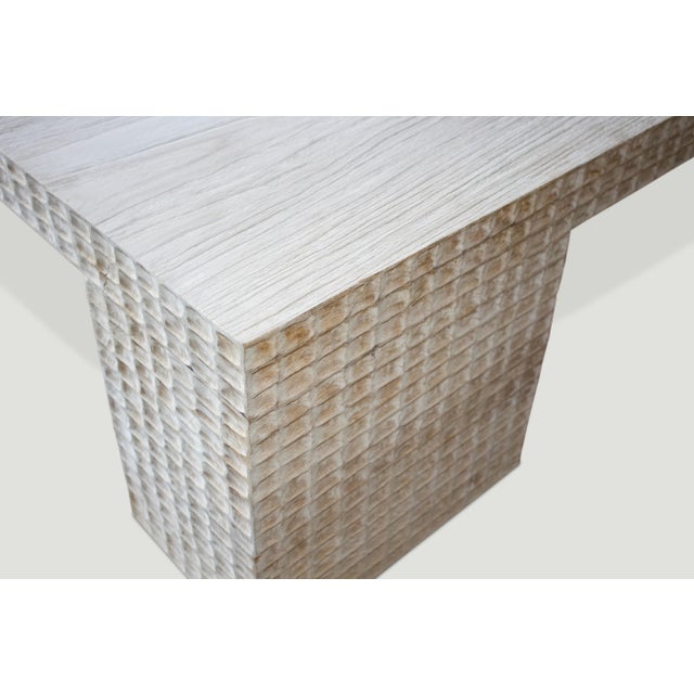 Andrianna Shamaris Hand Carved St. Barts Teak Wood Coffee Table For Sale In New York - Image 6 of 18