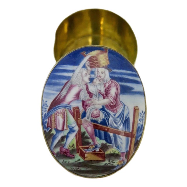 Vintage Erotic Enamel Box For Sale