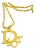 Authentic Christian DIOR Repurposed Charm Pendant Necklace Logo Gold For Sale