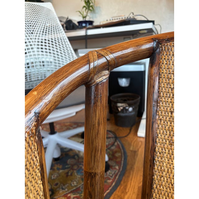 Vintage McGuire Three-Seat Sofa For Sale - Image 10 of 14