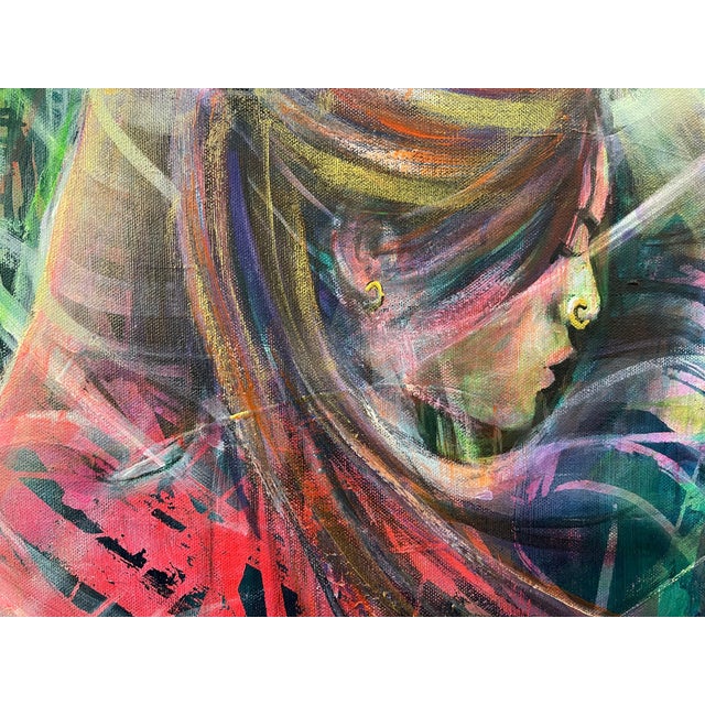 Early 21st Century Contemporary Figurative Painting of Female Figure by British Artist 2020 For Sale - Image 5 of 14