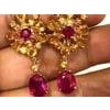 Bochic "Orient" Ruby, Yellow Sapphire Earrings Set 18K Gold & Silver For Sale - Image 16 of 18