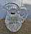 Transparent Vintage Polonia Heavy Cut Crystal Pitcher W/Handle For Sale - Image 8 of 13