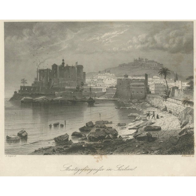 Zeyer, State Prison in Sicily, 1850, Engraving For Sale - Image 9 of 9