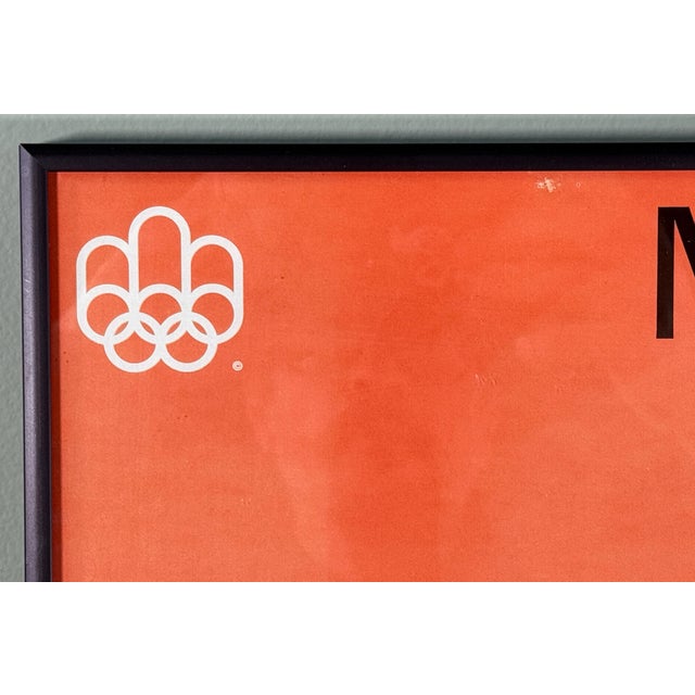 Abstract Original 1976 Montreal Olympics Modernist Yvon Laroche Graphic Poster Framed For Sale - Image 3 of 6